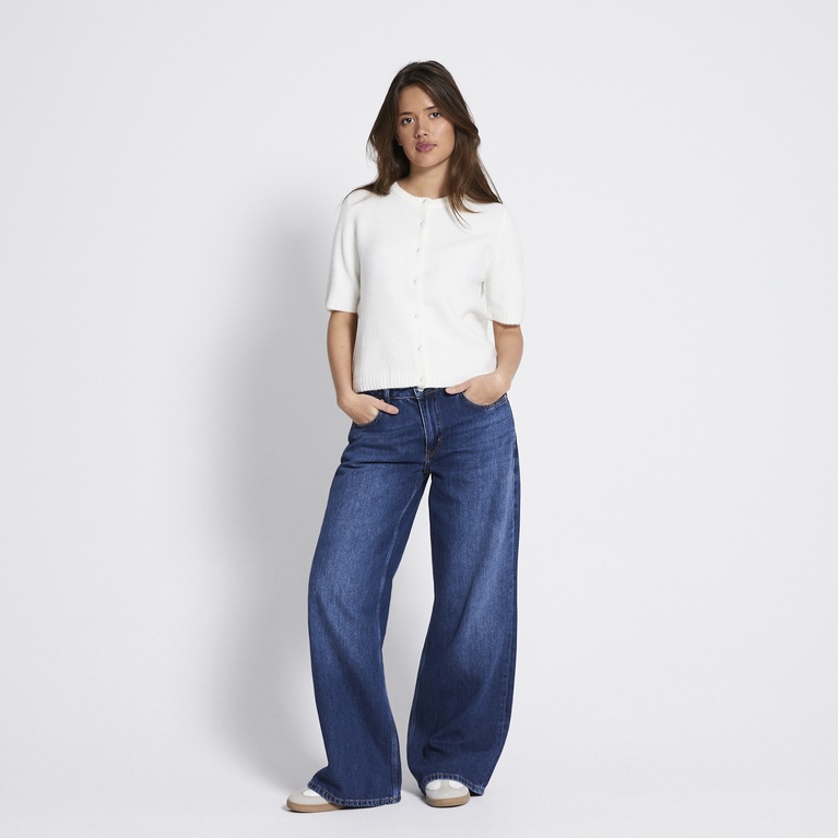 Basic short sleeve knit cardigan "Margot"